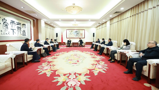 郑建邦会见中共北京市委统战部部长一行